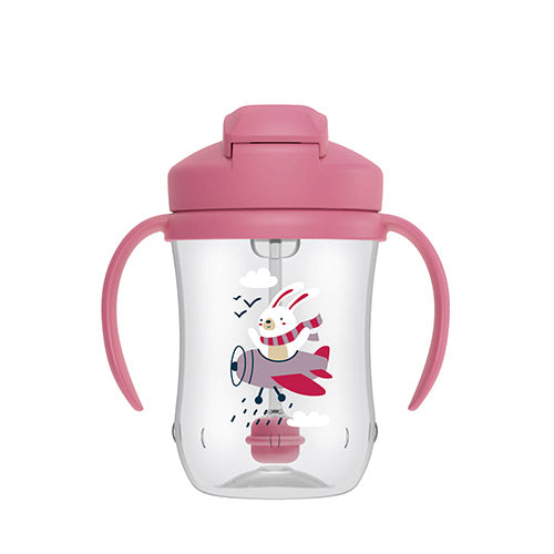 Vaso con Pajilla 9 onzas Rosado - Glam Babies GT