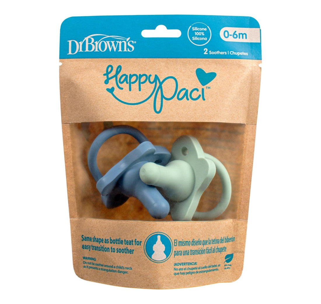 Chupetes Happy Paci Azul y Verde - Glam Babies GT