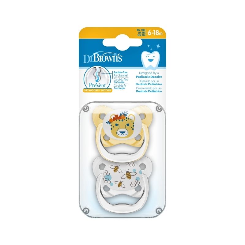 Chupete PreVent etapa 2 Amarillo - Glam Babies GT