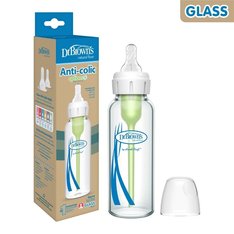 Biberón de Vidrio Cuello Delgado 8 onzas - Glam Babies GT