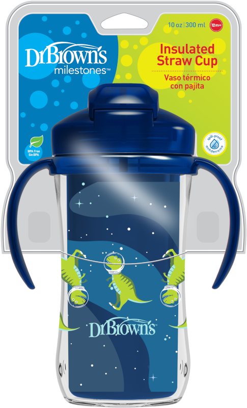 Vaso Térmico Con Pajilla 10 onzas Azul - Glam Babies GT