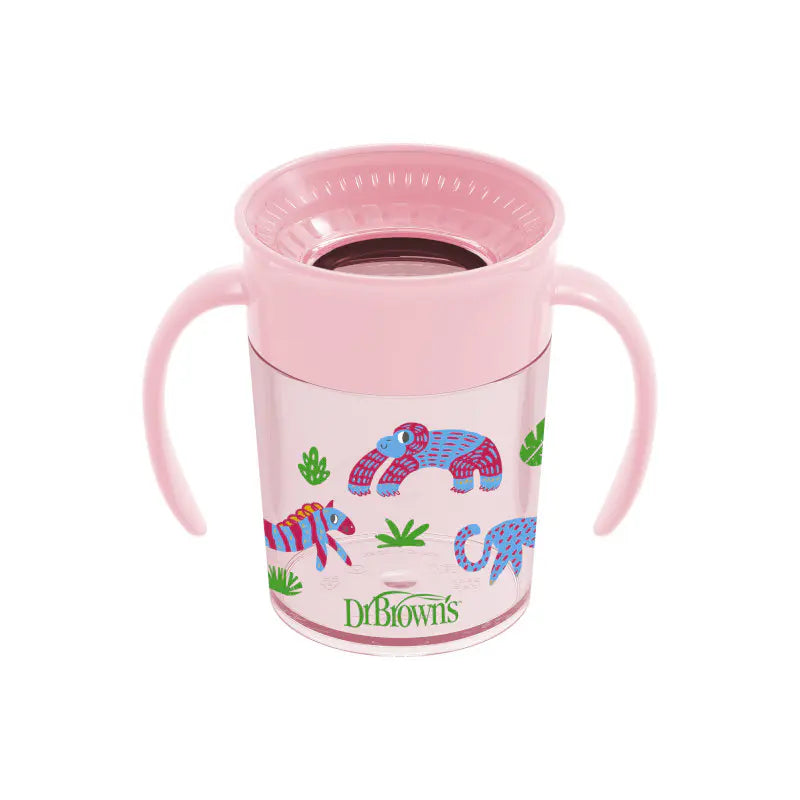 Vaso Cheers 360 con Agarradores 7 onzas Rosado - Glam Babies GT