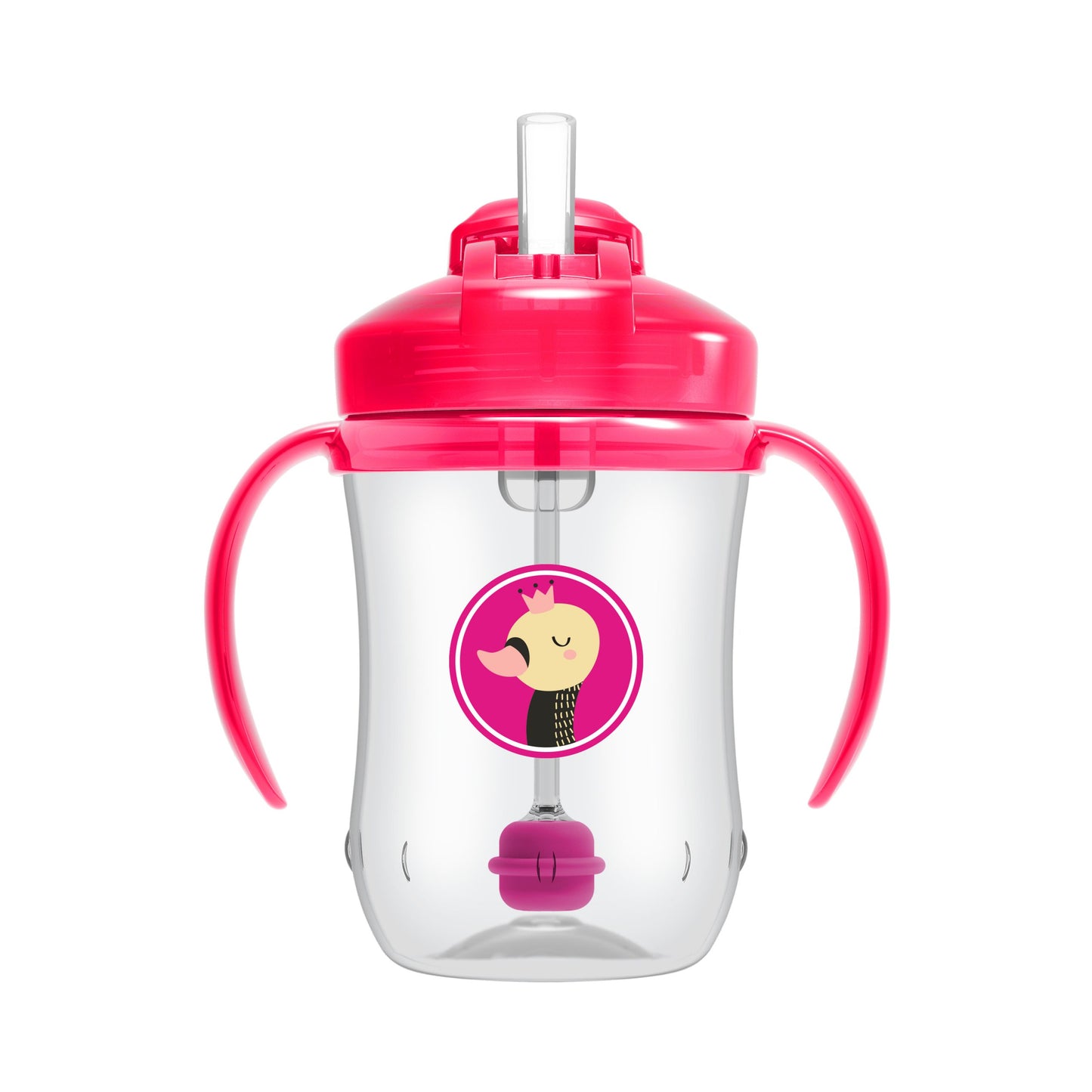 Vaso con Pajilla 9 onzas Rosado - Glam Babies GT