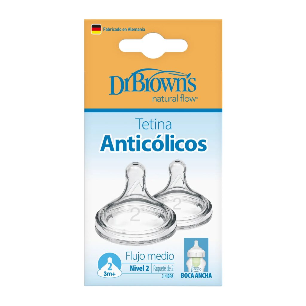 Paquete de Tetinas Cuello Ancho Nivel 2 - Glam Babies GT