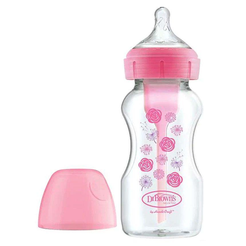 Biberón Con Diseño Rosa 9 onzas Dr. Browns Options+ - Glam Babies GT