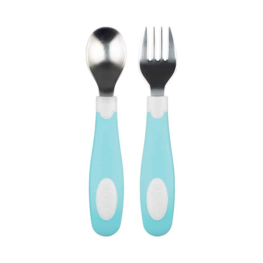 Juego de Cuchara y Tenedor Agarre Suave - Glam Babies GT