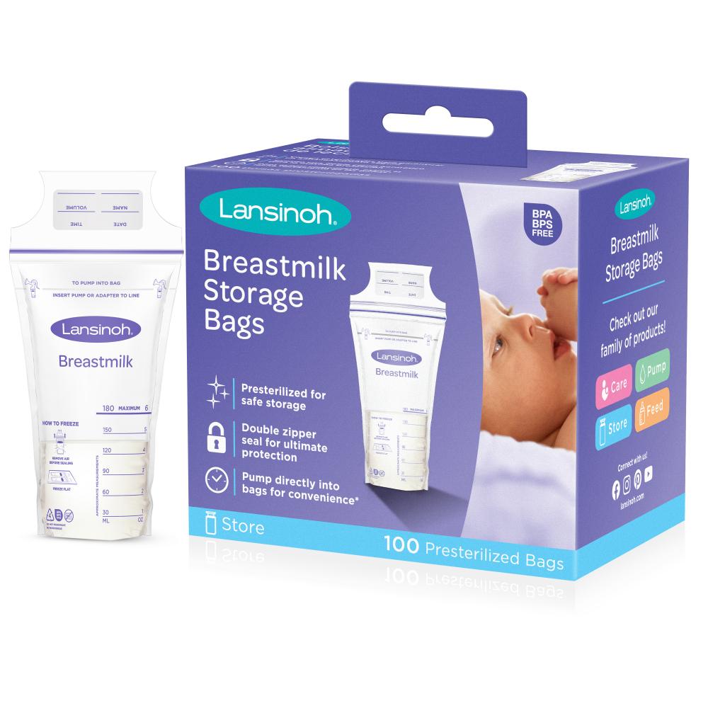 Bolsas Para Almacenar Leche Materna Lansinoh 100 Unidades - Glam Babies GT
