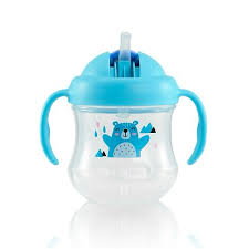 Vaso con Pajilla MagMag Pigeon Azul 7 onzas - Glam Babies GT