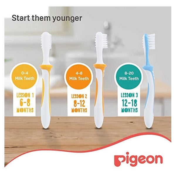 Set de Cepillos de Dientes Pigeon (6 a 18 meses) - Glam Babies GT