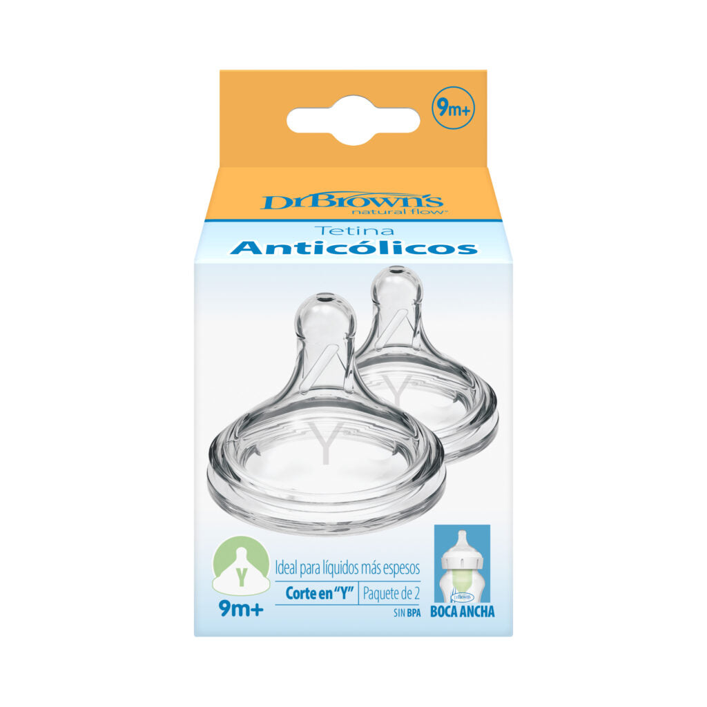Paquete de Tetinas Cuello Ancho Corte Y