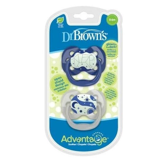 Chupete Advantage, Brillo en la Oscuridad Etapa 1 Azul - Glam Babies GT