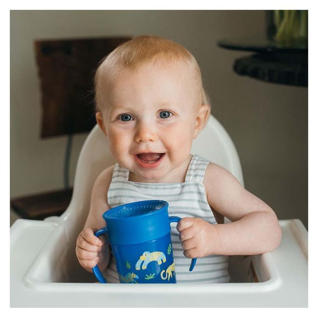 Vaso Cheers 360 con Agarradores 7 onzas Azul - Glam Babies GT