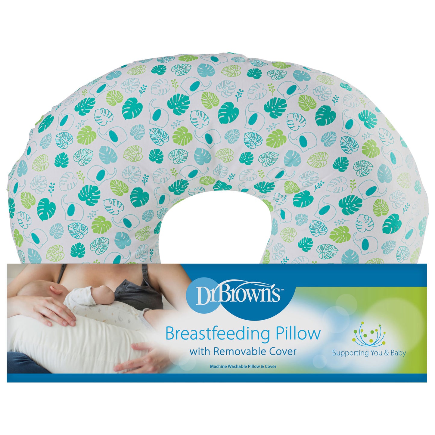 Almohada Para Lactancia Materna Verde - Glam Babies GT