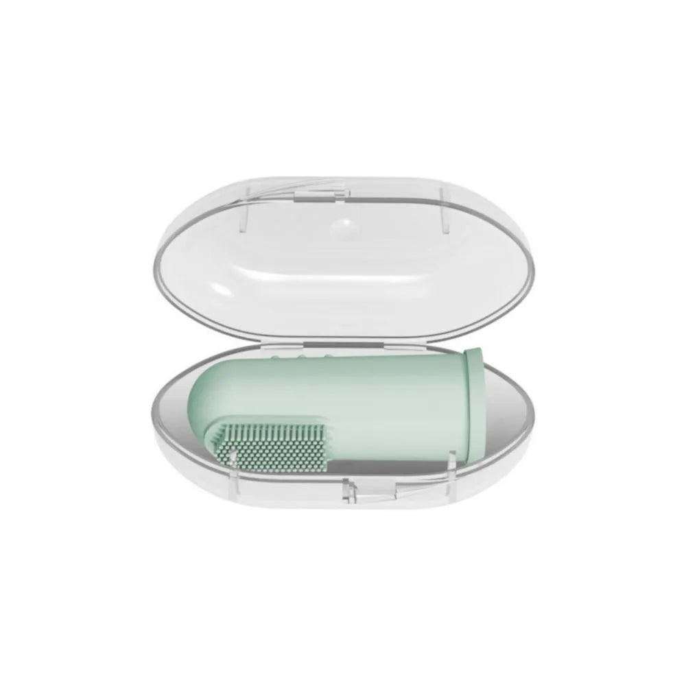 Cepillo de Dientes de Silicón Con Estuche color verde - Glam Babies GT