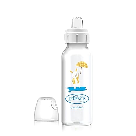 Biberón de cuello delgado 8 onzas diseño conejo con boquilla - Glam Babies GT