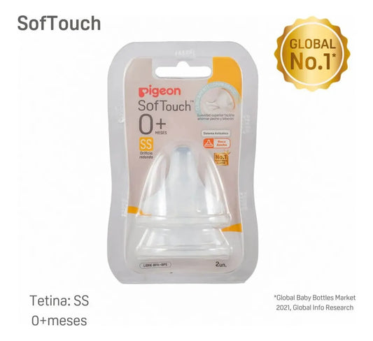 Paquete de tetinas Softouch Pigeon SS/0m+ - Glam Babies GT