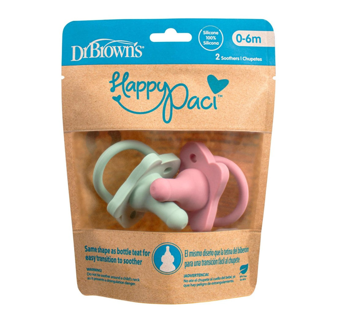 Chupetes Happy Paci Rosa y Verde - Glam Babies GT