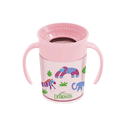 Vaso Cheers 360 con Agarradores 7 onzas Rosado - Glam Babies GT