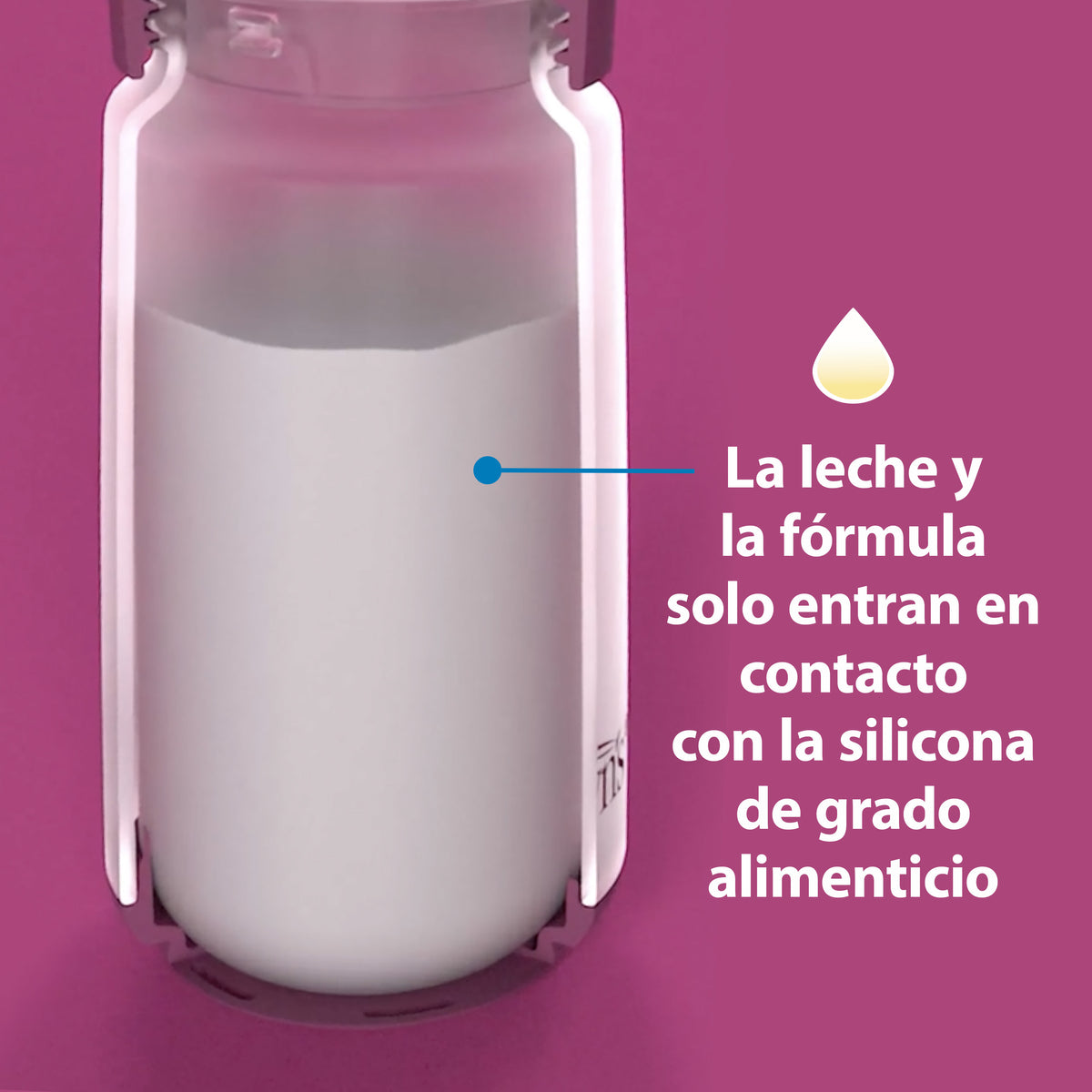 Biberón de Silicón de 9 onzas Color Blanco