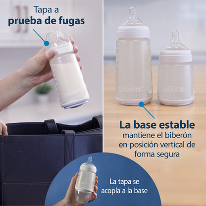 Biberón de Silicón de 9 onzas Color Blanco